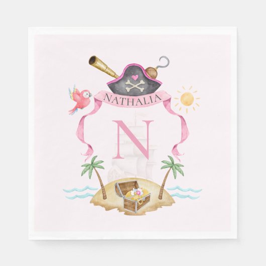 Serviette En Papier Pirate Crest (Devant)