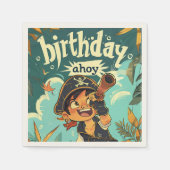 Serviette En Papier Pirate d'anniversaire ! (Devant)