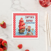 Serviette En Papier Pirate Girl Birthday Party Boat style dessin animé (En situation)