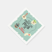 Serviette En Papier Pirate life FOUR me 4e anniversaire (Coin)