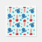 Serviette En Papier Pirate Octopus, Pirate Jellyfish, Sea Animaux (Devant)
