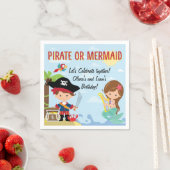 Serviette En Papier Pirate ou sirène (En situation)