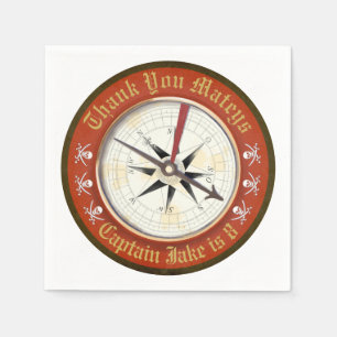 Serviette En Papier Pirate Party Compass