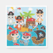 Serviette En Papier Pirate Party Ultime Pirate serviettes (Devant)