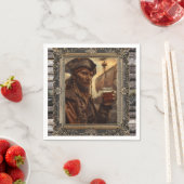 Serviette En Papier Pirate Peinture Homme Grotte Cigar Bar Boisson (En situation)