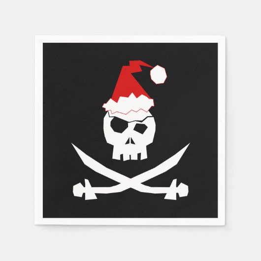 Serviette En Papier Pirate Père Noël (Devant)