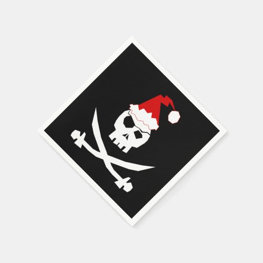 Serviette En Papier Pirate Père Noël (Coin)