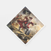 Serviette En Papier Pirate Père Noël (Coin)