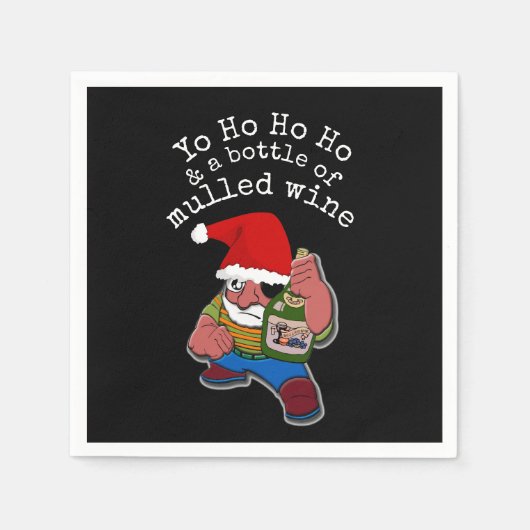 Serviette En Papier Pirate Père Noël Vins Multiculés Noël (Devant)