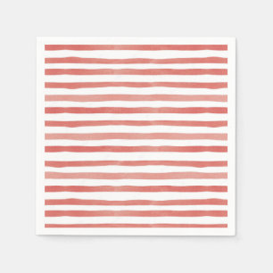 Serviette En Papier Pirate rayé rouge et blanc