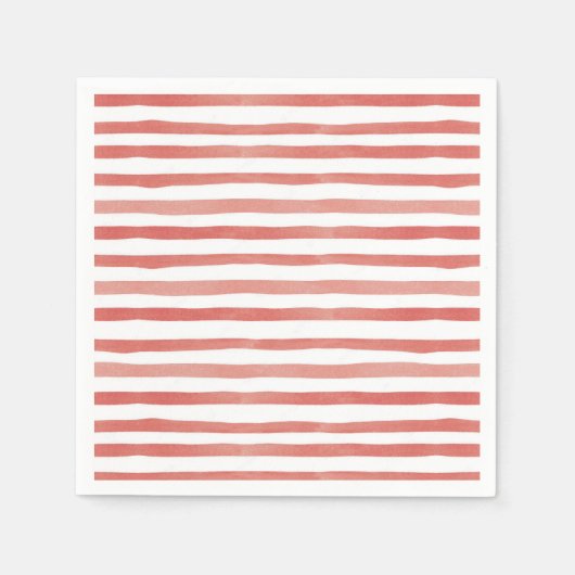 Serviette En Papier Pirate rayé rouge et blanc (Devant)