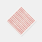 Serviette En Papier Pirate rayé rouge et blanc (Coin)