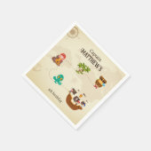 Serviette En Papier Pirate Ship Treasure Map Fête d'anniversaire de l' (Coin)