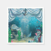 Serviette En Papier Pirate Skeleton Treasure Under the Sea Party (Devant)