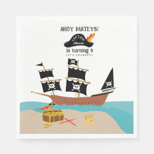 Serviette En Papier Pirate Thème Anniversaire Fête