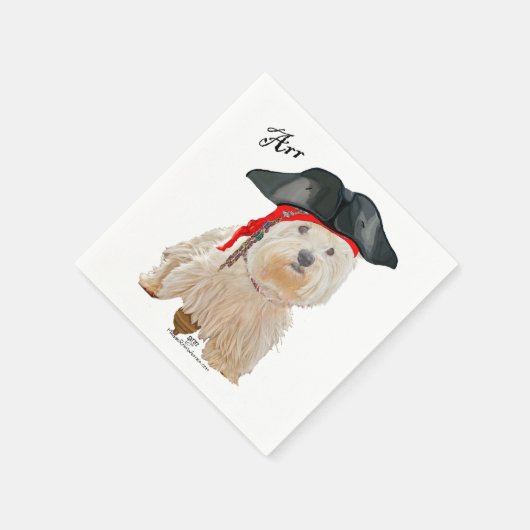 Serviette En Papier Pirate Westie (Coin)