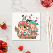 Serviette En Papier Pirates Girly (En situation)