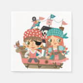Serviette En Papier Pirates Girly (Devant)