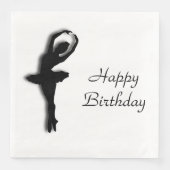 Serviette En Papier Pirouette de Ballerina en vert jardin (Devant)