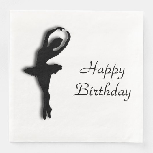 Serviette En Papier Pirouette de Ballerina en vert jardin (Devant)