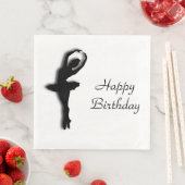 Serviette En Papier Pirouette de Ballerina en vert jardin (En situation)