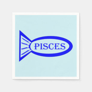 Serviette En Papier Pisces Star Sign Poisson Papier de poisson Naples