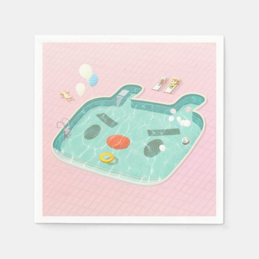 Serviette En Papier Piscine (Devant)