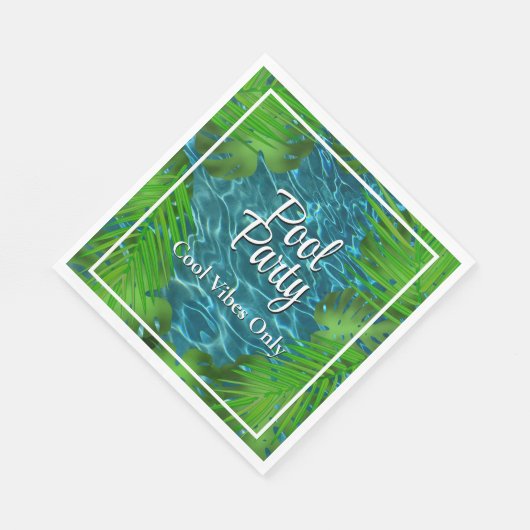 Serviette En Papier Piscine cool feuilles (Coin)