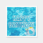 Serviette En Papier Piscine d'anniversaire (Devant)