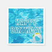 Serviette En Papier Piscine d'anniversaire (Devant)