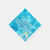 Serviette En Papier Piscine d'anniversaire (Coin)