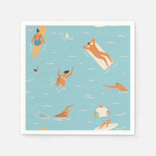 Serviette En Papier Piscine d'été serviettes (Devant)