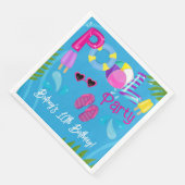 Serviette En Papier Piscine Fête d'été Fille fête d'anniversaire (Coin)