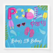 Serviette En Papier Piscine Fête d'été Fille fête d'anniversaire (Devant)
