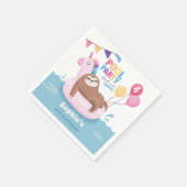 Serviette En Papier Piscine fêtée avec ballons été Anniversaire sieste (Coin)