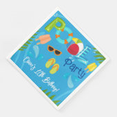 Serviette En Papier Piscine fêtes été garçon fête d'anniversaire (Coin)