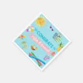 Serviette En Papier Piscine fille baby shower serviettes. (Coin)