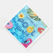 Serviette En Papier Piscine Fun Anniversaire Eté Nage (Coin)