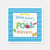 Serviette En Papier Piscine - Garçon WH (Devant)