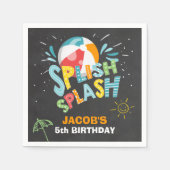 Serviette En Papier Piscine papier serviettes Anniversaire Splish Spla (Devant)