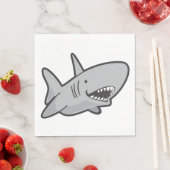 Serviette En Papier Piscine Party Requin Anniversaire Papier (En situation)