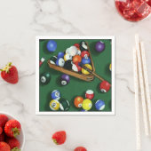 Serviette En Papier Piscine Pause Billard Thème Napkins (En situation)