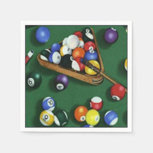 Serviette En Papier Piscine Pause Billard Thème Napkins