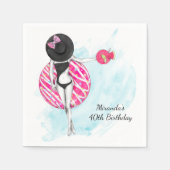 Serviette En Papier Piscine rétro 40e anniversaire de fête serviettes (Devant)