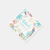 Serviette En Papier Piscine tropicale Anniversaire (Coin)