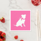 Serviette En Papier Pit Bull Chien Baby shower rose fille Pitbull (En situation)