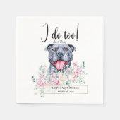 Serviette En Papier Pit Bull Chien Mariage Cocktail Napkins (Devant)