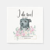 Serviette En Papier Pit Bull Chien Mariage Cocktail Napkins (Devant)
