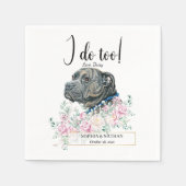 Serviette En Papier Pit Bull Chien Mariage Cocktail Napkins (Devant)