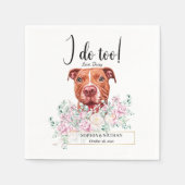 Serviette En Papier Pit Bull Chien Mariage Cocktail Napkins (Devant)